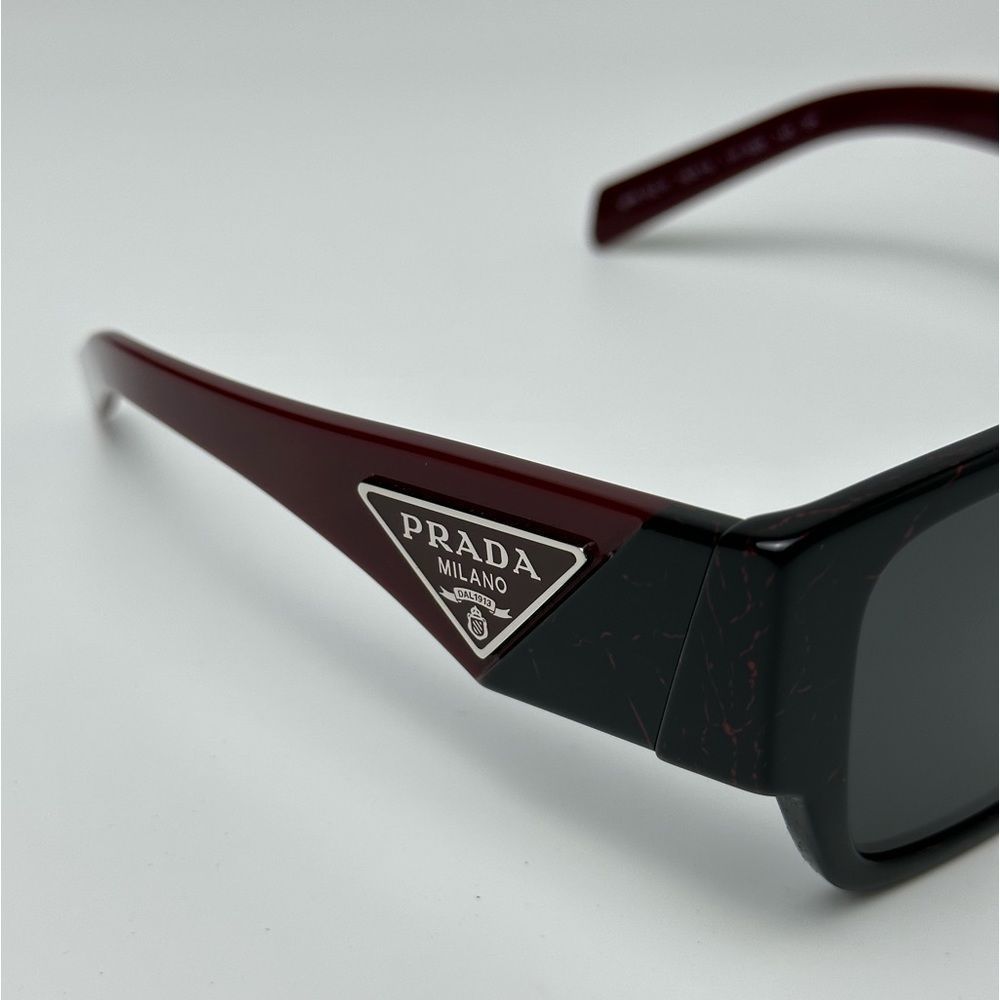 PRADA PR10ZSF 11F5S0 Black Etruscan Marble Dark Grey Sunglasses - Picture 3 of 12